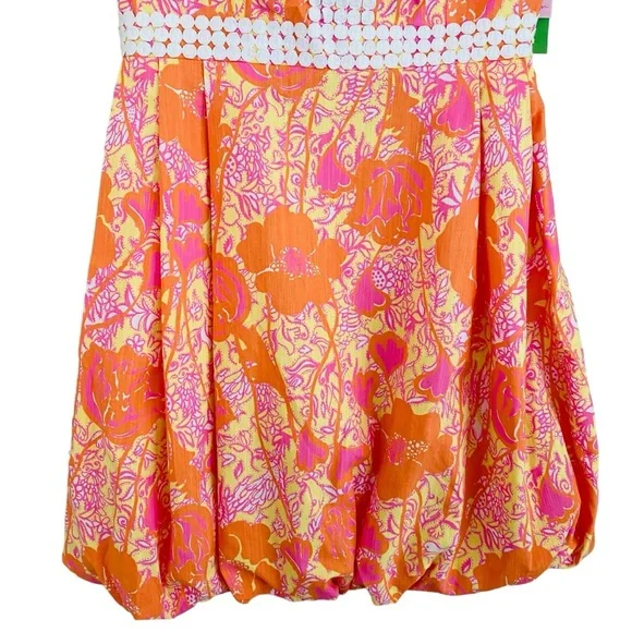 Lilly Pulitzer NWT #84466 Colorful Floral Strapless Regency Bubble Dress Size 6